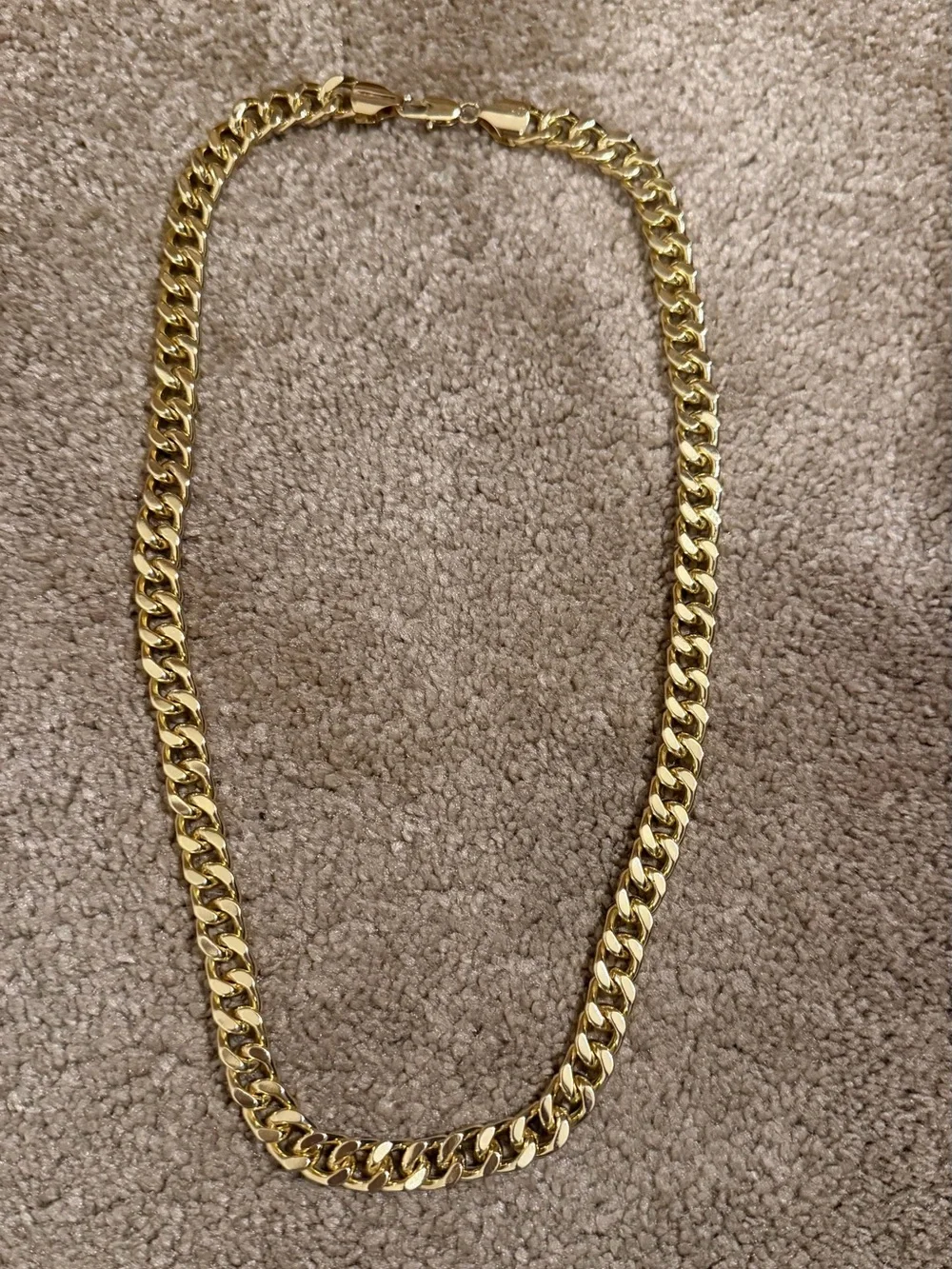 Stainless Steel Gold Cuban Link Chain 24”- Men Accessories